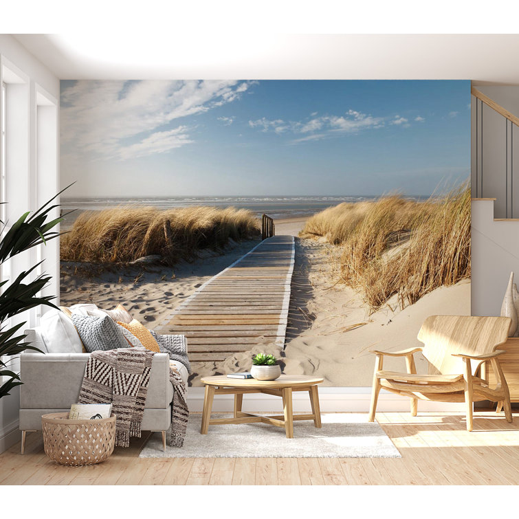 Rosecliff Heights Peel & Stick Beach Wall Mural Lonely Beach